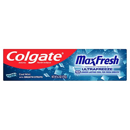 Colgate MaxFresh Fluoride Toothpaste, Cool Mint, 6.3 oz~$1.99 After Coupon @ Amazon