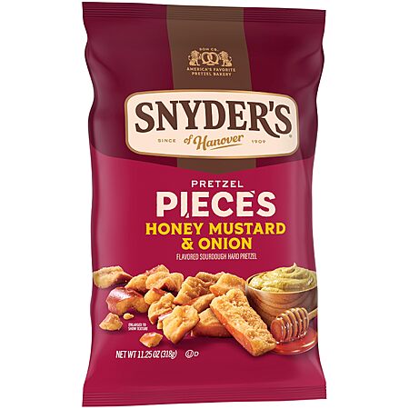 Snyder's of Hanover Honey Mustard & Onion Flavored Pretzel Pieces, 11.25 Oz~$3.10 After Coupon @ Amazon