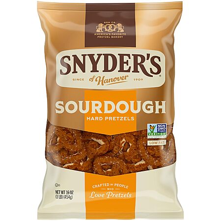 Snyder's of Hanover Sourdough Hard Pretzels, 16 Oz Bag~$2.72 After Coupon & S&S @ Amazon