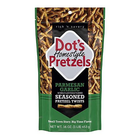 Dot's Pretzels Parmesan Garlic Seasoned Pretzel Twists Snack Bag, 16 oz x 2~$10.38 With Multibuy & S&S @ Amazon