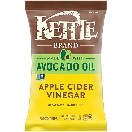 Kettle Brand Made with Avocado Oil Apple Cider Vinegar Chips, 6 Oz Bag~$2.67 After Coupon & S&S @ Amazon