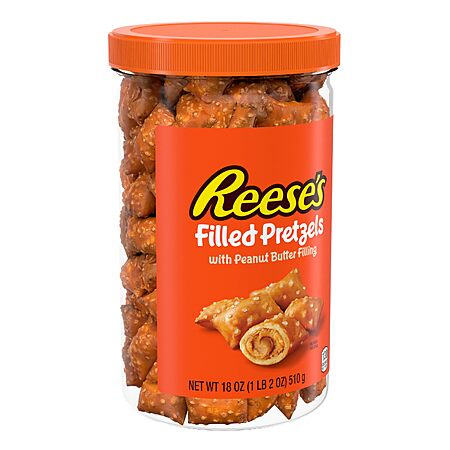 Reese's Filled Pretzels Peanut Butter Nuggets Jar, 18 oz x 2~$10.30 After Multibuy & S&S @ Amazon