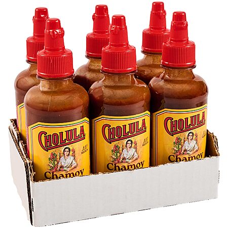 Cholula Chamoy Sauce, Sweet & Spicy, Tangy Drizzle Sauce with Arbol Chiles and Sweet Hibiscus, For Fruit, Cocktails, Desserts and More, 8 fl oz (Pack of 6)~$19.10 @ Amazon