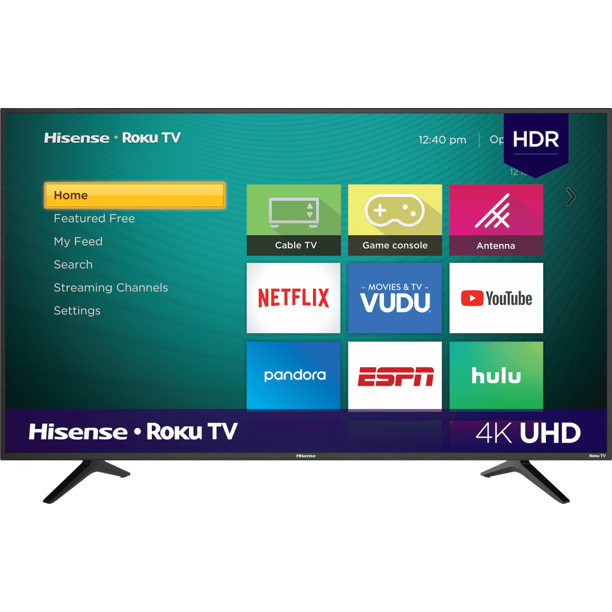Hisense 55" Class 4K UHD LED Roku Smart TV HDR 55R6E3~$154 @ Walmart B+M~YMMV!