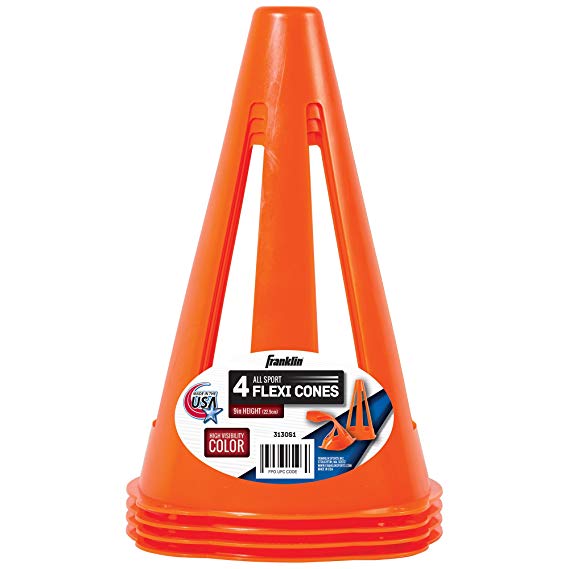 Franklin Sports 9" Flexible Soccer Cones- 4 Pack - $4.99 on Amazon