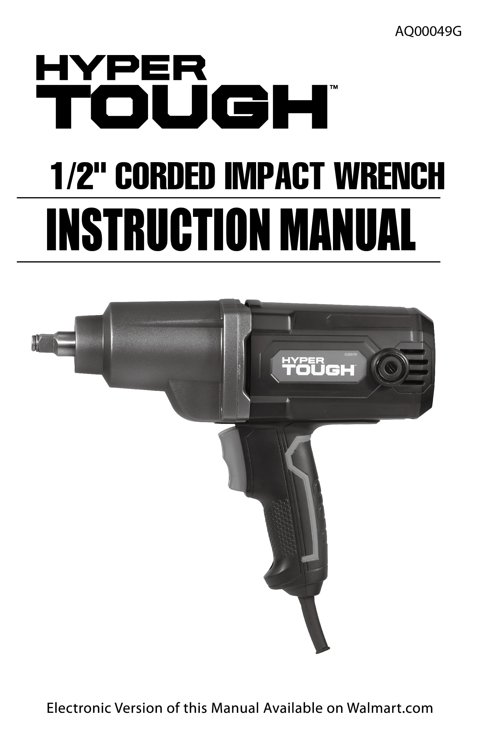 Hyper Tough 7.5A Corded Impact Wrench 17.95 walmart ymmv