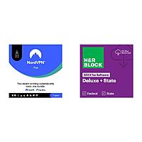 NordVPN Plus [10 Devices/1-Year] AND H&R Block Tax Deluxe+State 2024 Bundle $34.99