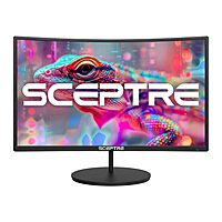 Sceptre Curved 27" FHD 1080p 75Hz LED Monitor HDMI VGA Build-In Speakers, EDGE-LESS Metal Black 2019 (C275W-1920RN) $97.97