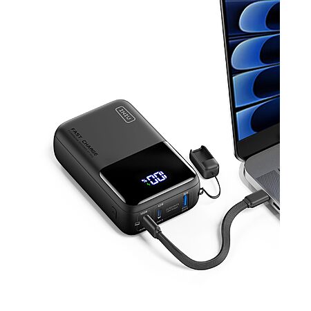 Deal: INIU 100W Power Bank, Mini Size 25000mAh High Capacity Laptop Portable Charger, USB C in&Out Tablet Powerbank, Smart Digital Display Phone Charger for iPhone 16 15, - $32.40