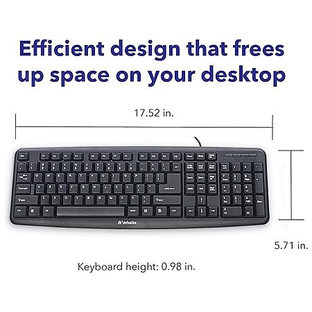 Verbatim Slimline Keyboard for $5