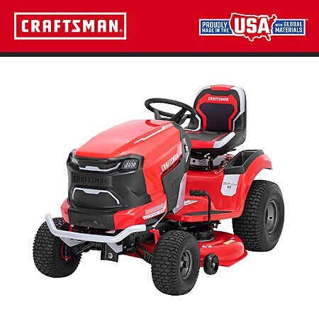 YMMV CRAFTSMAN Turn Tight 42-in Battery Lawn tractor in Red ...
