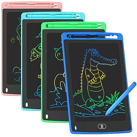4 Pack LCD Writing Tablet for Kids, 8.5 Inch Colorful Doodle Board ...