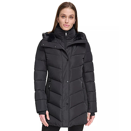 Calvin Klein Women’s Hooded Puffer Coat $39.99