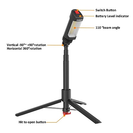 (In-Store Clearance YMMV) Husky 800 Lumen LED Rechargeable Detachable Tripod Work Light $15.90