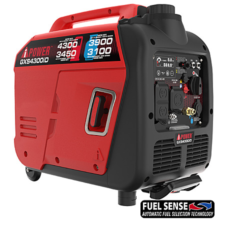 A-iPower 4300W Dual Fuel Inverter Generator w/ CO Alert $630 + Free S&H