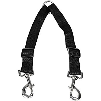 No Tangle Dog Leash Coupler, Dual Double Dog Adjustable Splitter Lead for Two Dogs Durable Walker $4.99 from Amazon