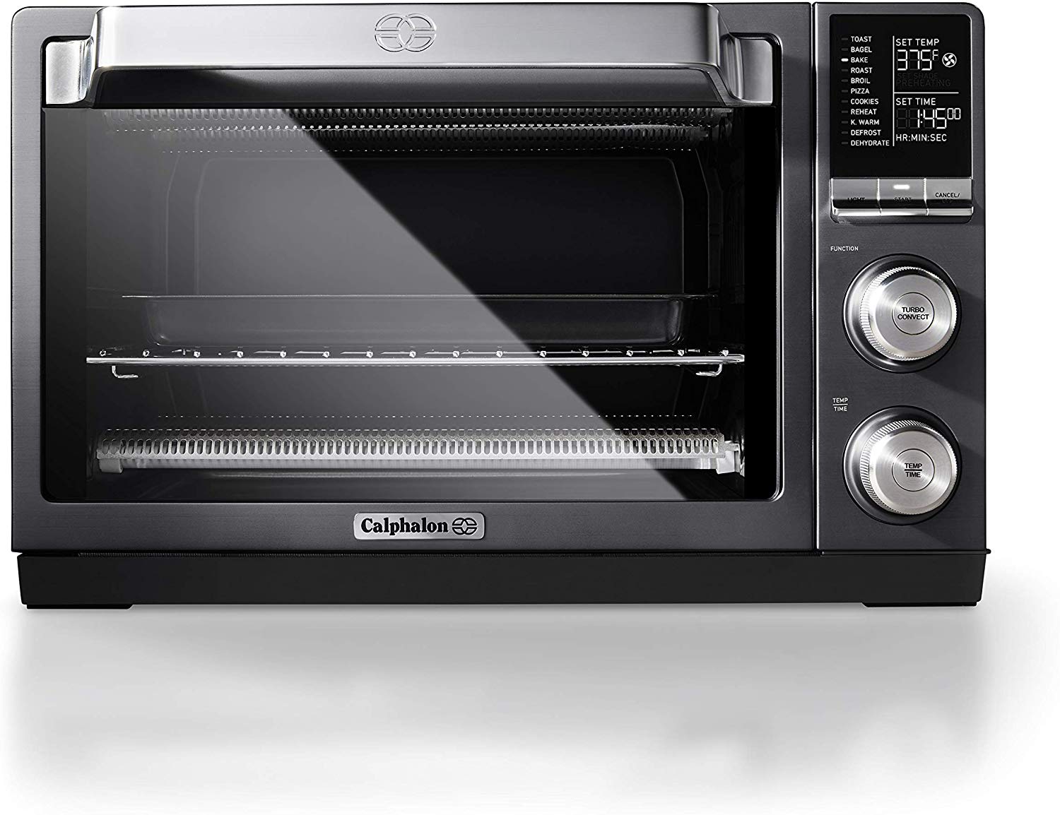 Calphalon Quartz Heat Countertop Toaster Oven, Stainless Steel, Extra-Large Capacity, Black, Dark Gray $124.99