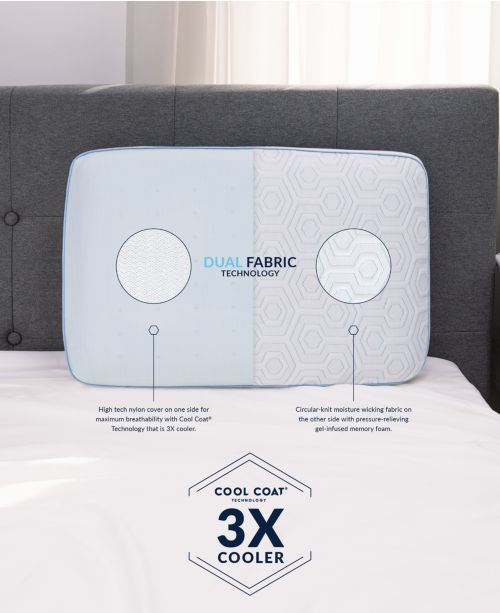 Arctic Gusset Gel-Infused Memory Foam Pillow with Cool Coat Technology Collection $34.99