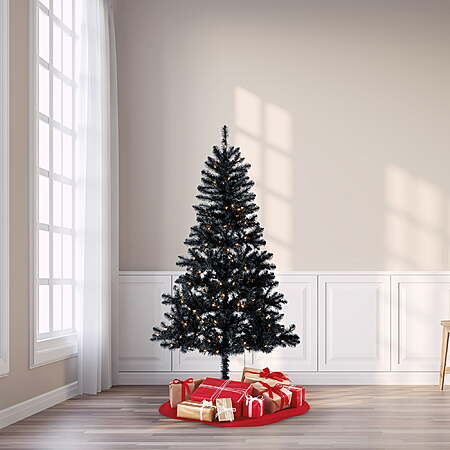 Select Locations: 6.5' Holiday Time Pre-Lit Christmas Tree w/ LED Lights (various) $12.25 + Free Store Pickup