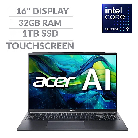 Acer Swift Go 16 16" Touch Laptop - Intel Core Ultra 9, 32GB, 1TB SSD (Certified Refurbished with 2 yr warranty) for $511.49