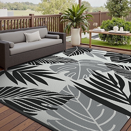 VUNATE Outdoor Rug Carpet 5'x8' Waterproof Reversible Patio Rug ...