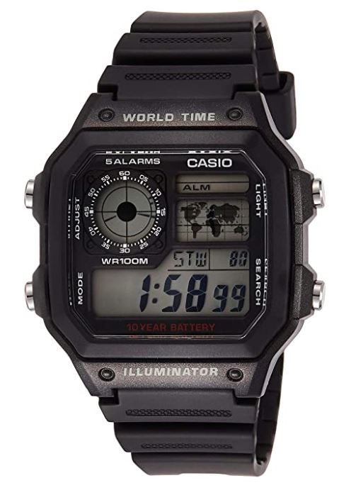 Casio Men's watch AE1200WH-1A World Time Multifunction Watch $14.30