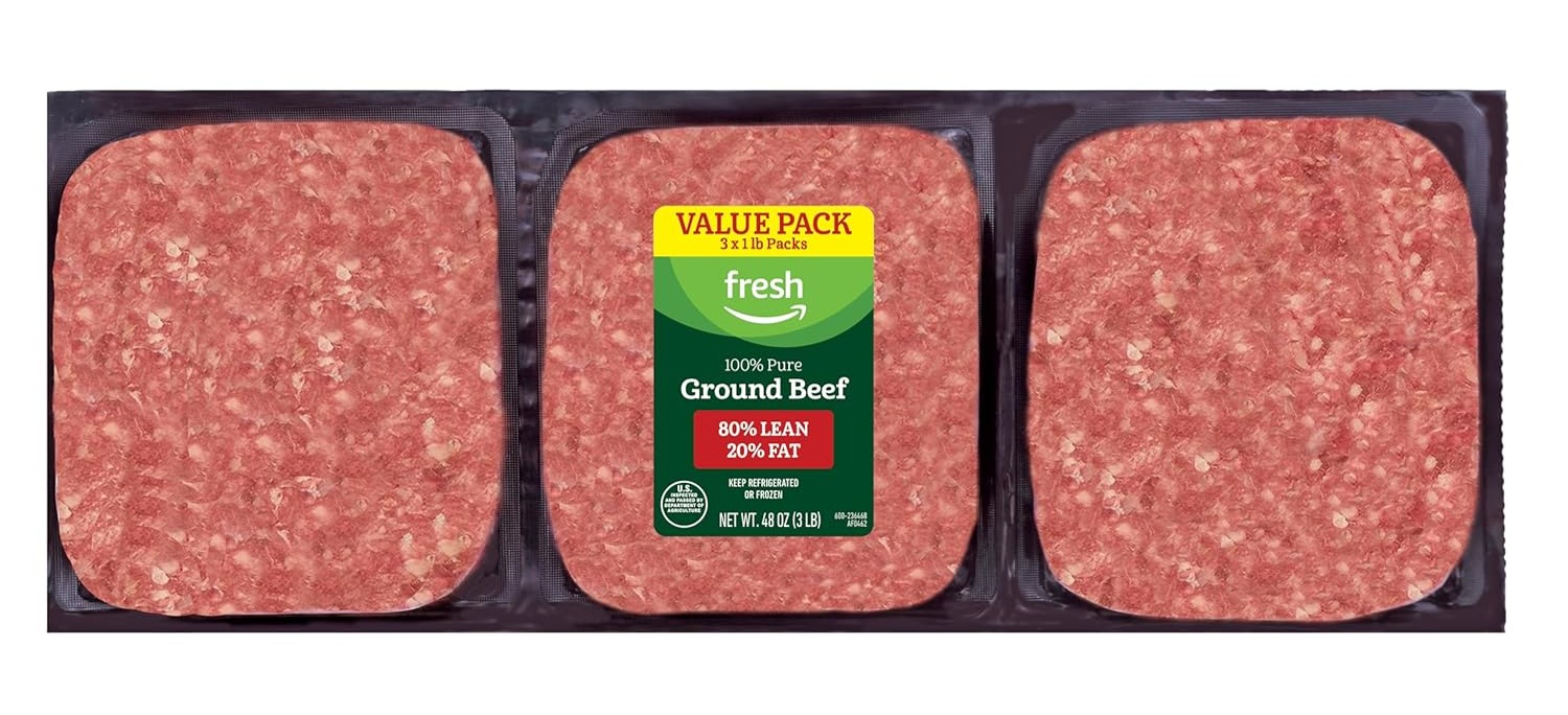 Amazon Fresh 80/20 Ground Beef (Hamburger) in 3 - 1# packs for $5.97 for Prime Members YMMV
