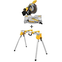 15 Amp Corded 12 in. Double Bevel Compound Miter Saw and Heavy-Duty Work Stand $349