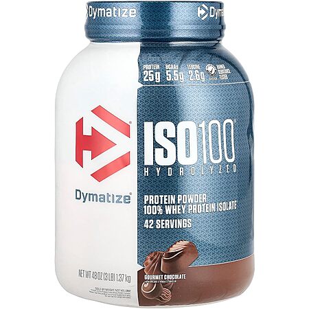 3-Lbs. Dymatize ISO100 Hydrolyzed 100% Whey Protein Isolate Powder (Chocolate) $25 or Less + Free S/H w/ Amazon Prime