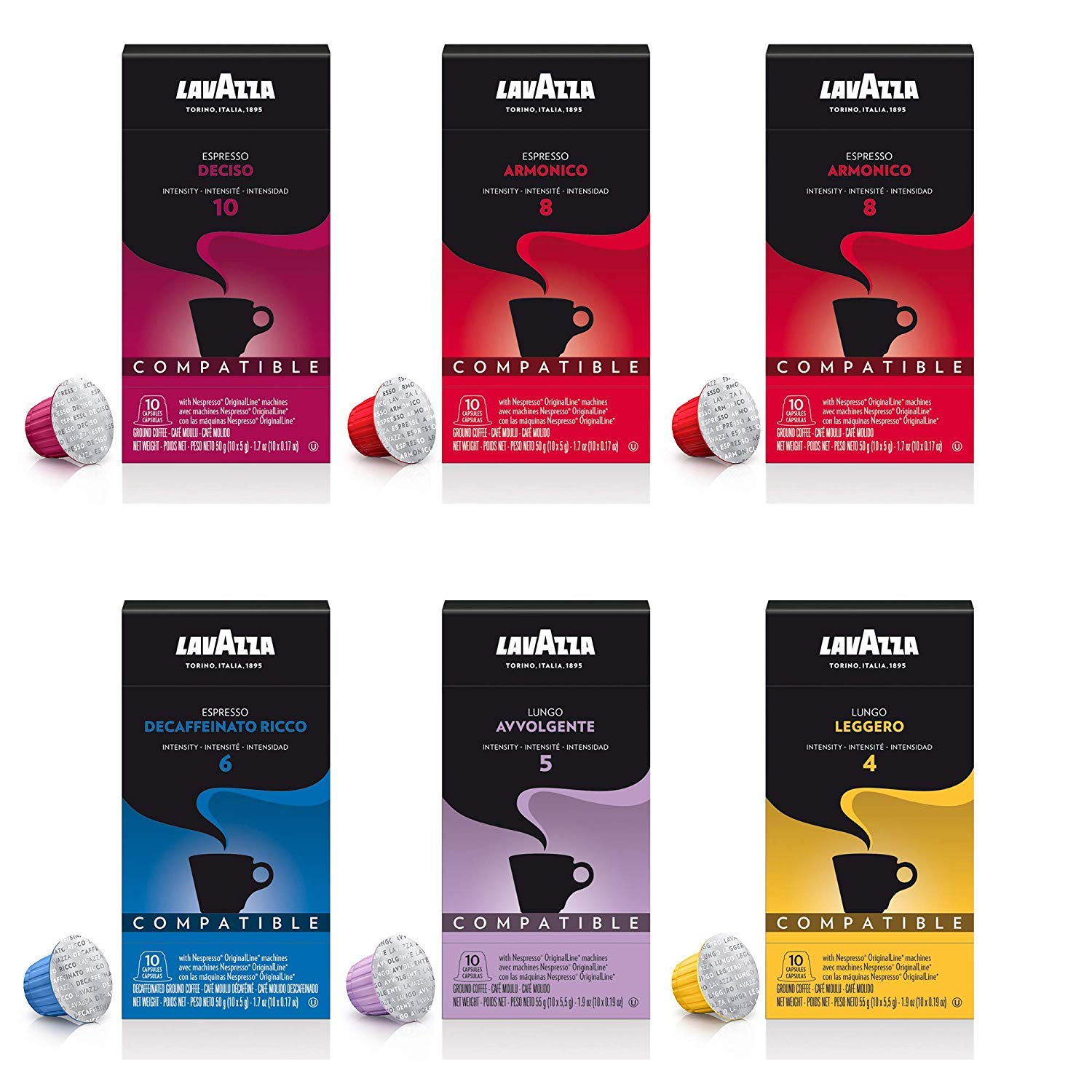 Lavazza Nespresso Compatible Capsules Variety Pack (Pack of 60) - $21.89 after 27% off coupon & 5% S&S discount