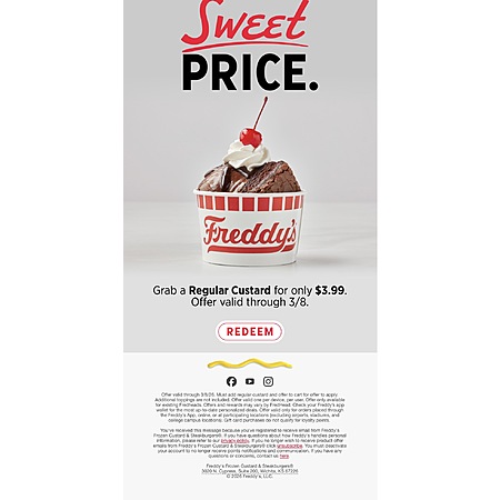 Freddy’s Grab A Regular Custard for $3.99 Valid thru 03/08 Offer for ...