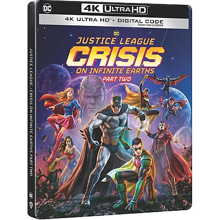 Justice League: Crisis on Infinite Earths: Part 2 (4K Ultra HD/Digital/Steelbook) $9.49 Amazon.com