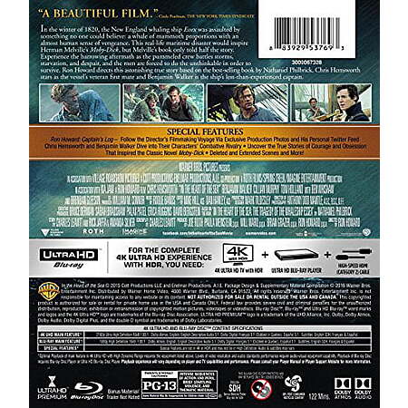 In the Heart of the Sea (4K Ultra HD + Blu-ray)  $12.99 Walmart.com