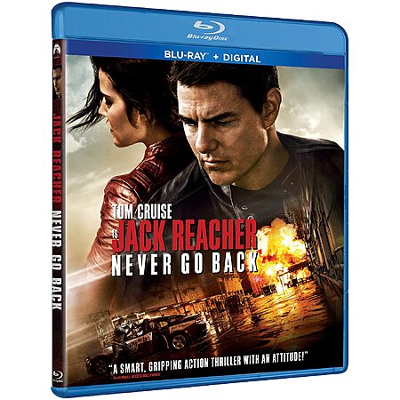 Jack Reacher: Never Go Back Blu Ray $6.50 Amazon