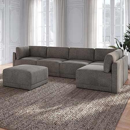 Thomasville Fallon Modular Sectional 6-piece Gray with Ottoman $999.99 free delivery Costco.com