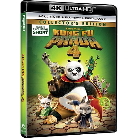 Kung Fu Panda 4 - Collector's Edition 4K Ultra HD + Blu-ray + Digital $17.95 Amazon.vom
