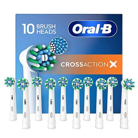 Oral-B Cross Action Replacement Electric Toothbrush Heads, 10-count $43.99 + $2.99 Shipping Costco.com