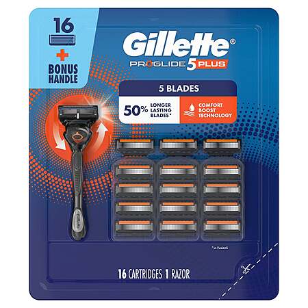Gillette Proglide Plus Razor Handle and 16 Cartridges $39.99 free Shipping Costco.com