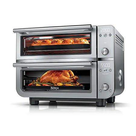 Ninja - Double Oven Pro Smart XL Countertop Oven & Air Fryer - Stainless Steel $299.99 Bestbuy.com