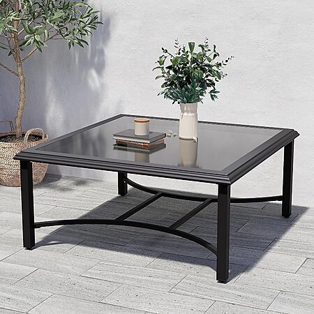 Grand patio Outdoor Glass Coffee Table
