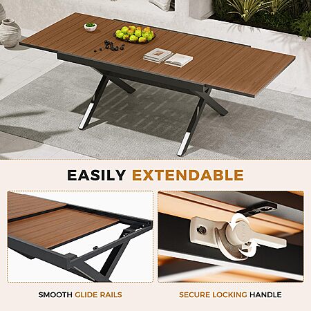 Grand patio Expandable Patio Dining Table