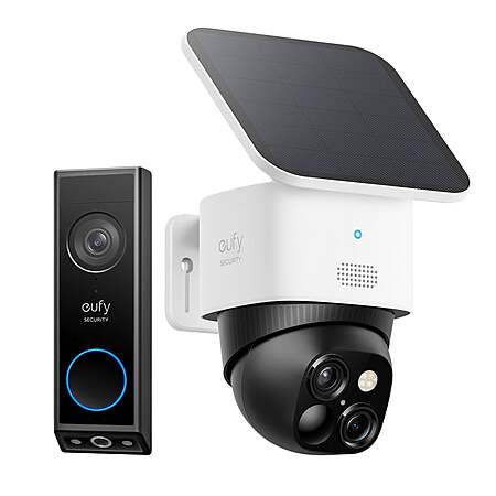 eufy Security Pan/Tilt Solar Cam with Dual Cam Doorbell Bundle - No Monthly Fees $219.99 Free Shipping Costco.com