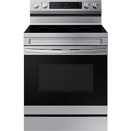 Samsung - 30 in. Wide 5 Elements Freestanding 6.3 cu. ft. Electric Range with WiFi, No-Preheat Air Fry & Convection - Stainless Steel $699.99 Bestbuy.com