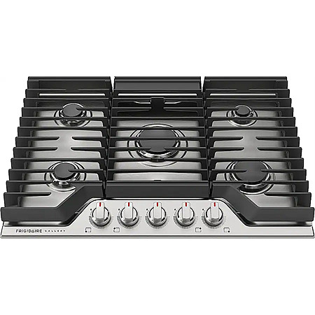 Frigidaire - Gallery 30 in. Wide 5 Burners Built-In Gas Cooktop with 18K Quick Boil and Low Simmer Burner - Stainless Steel $649.99 Bestbuy.com