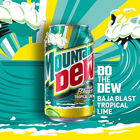 Still available 3 pack Mountain Dew Baja Blast Cans, 12 oz Cans 12 count 36 cans total $6.09 Amazon.com