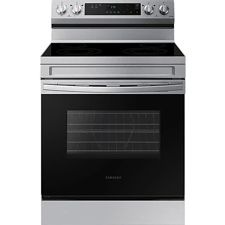 Samsung - 30 in. Wide 4 Elements 6.3 cu. ft. Freestanding Electric Range with WiFi and Steam Clean - Stainless Steel $579.99 Bestbuy.com