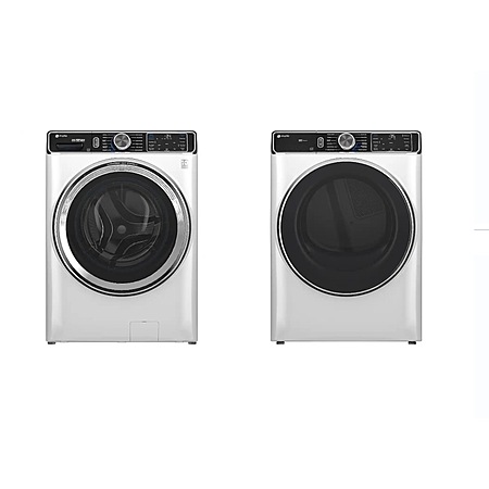 Package - White GE Profile - 5.3 Cu. Ft. High-Efficiency Stackable Smart Front Load Washer and 7.8 Cu. Ft. Stackable Smart Electric Dryer $1699.98 Bestbuy.com