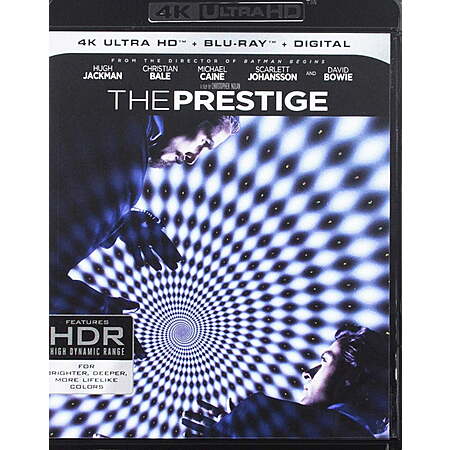 The Prestige [ULTRA HD] 4K + Blu Ray + Digital $18.99 Walmart.com