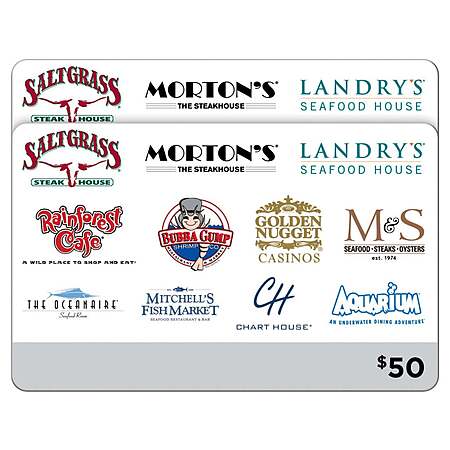 Today Online Only 09/07 Landry's Multi-Brand Restaurants & More Two $50 eGift Cards ($100 Value) $74.99 Email Delivery Costco.xom