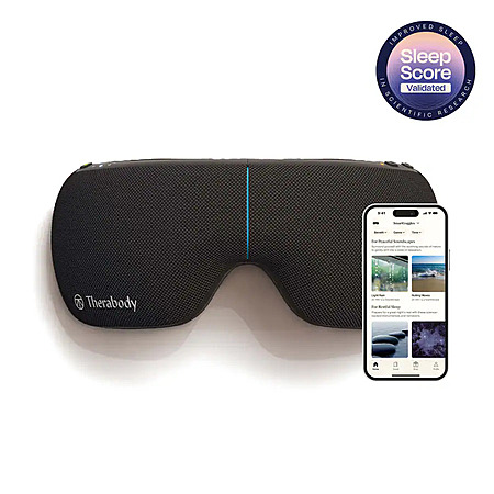 Therabody - SmartGoggles (2nd Generation) - Heated Eye & Temple Massage For Relaxation, Headache Relief & Sleep - Black $159.99 Bestbuy.com